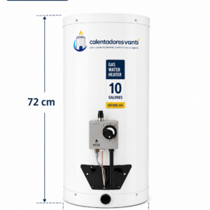 calentador a gas de 10 galones en acero inoxidable